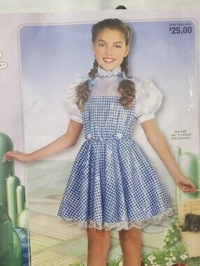 The Wizard Of Oz Dorothy Child Costume Sequin Blue Dress Size S (4-6)
